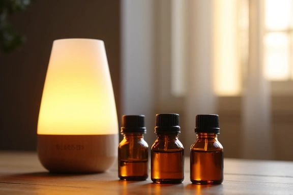 Aromatherapy essential oils and diffuser