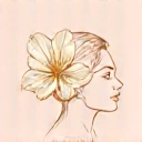 Icon representing women's creams, perhaps a delicate flower or a stylized female face.
